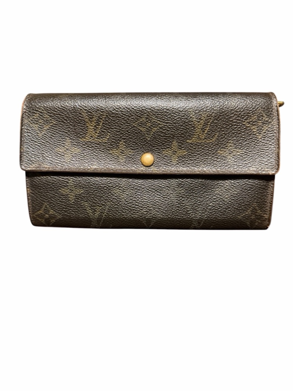 Louis Vuitton Brown Monogram Canvas Clutch Wallet vintage